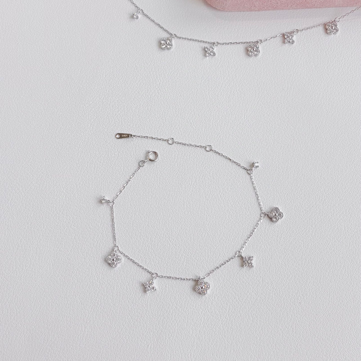 Twinkle Dainty Clover Charms Bracelet