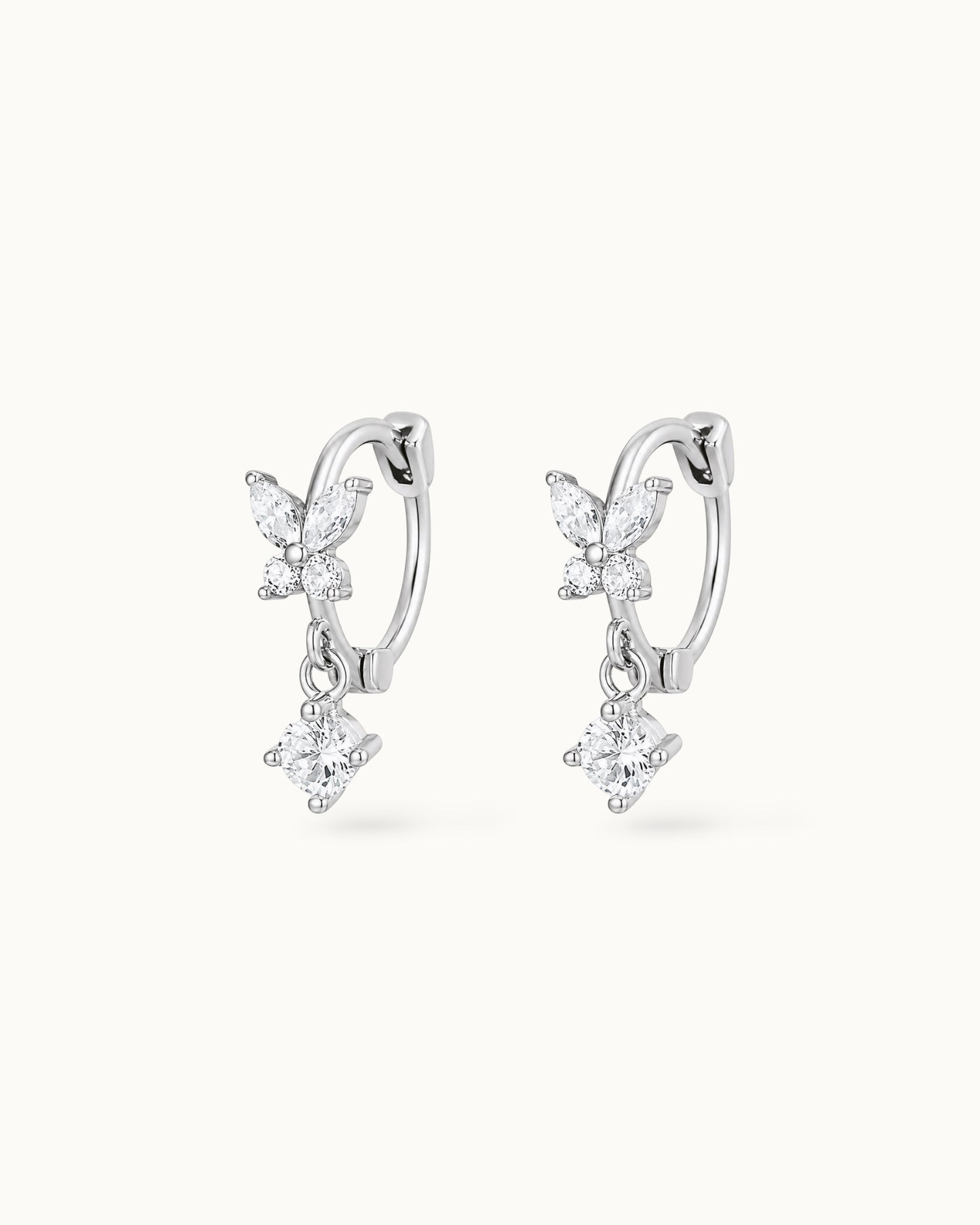 Lily Butterfly Huggie Earrings