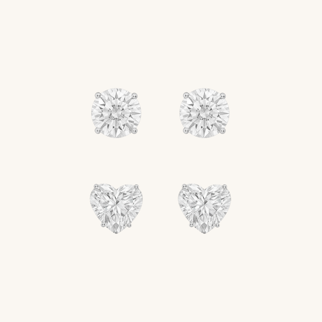 Erica Mini White Zirconia Stud Earrings