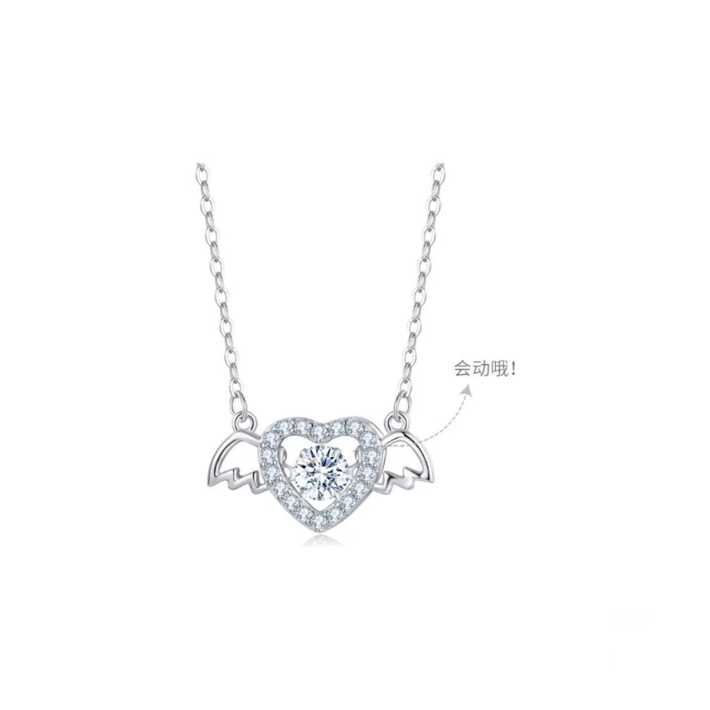 Jolene Winged Heart Necklace
