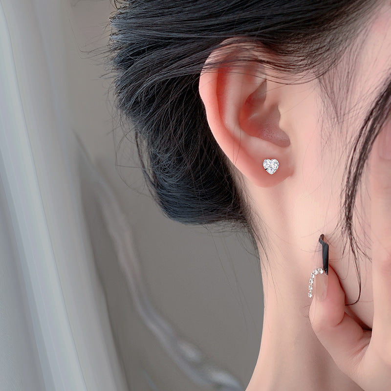 Erica Mini White Zirconia Stud Earrings