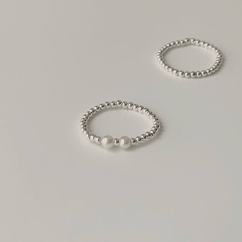 Berry Beaded Pearl Ribbon Ring