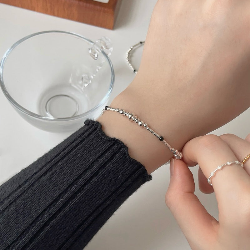 Anjo Simple Geomatric Black Beads Bracelets
