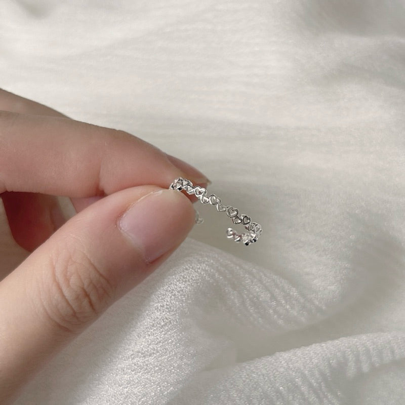 Amy Row of Heart Shaped Ring
