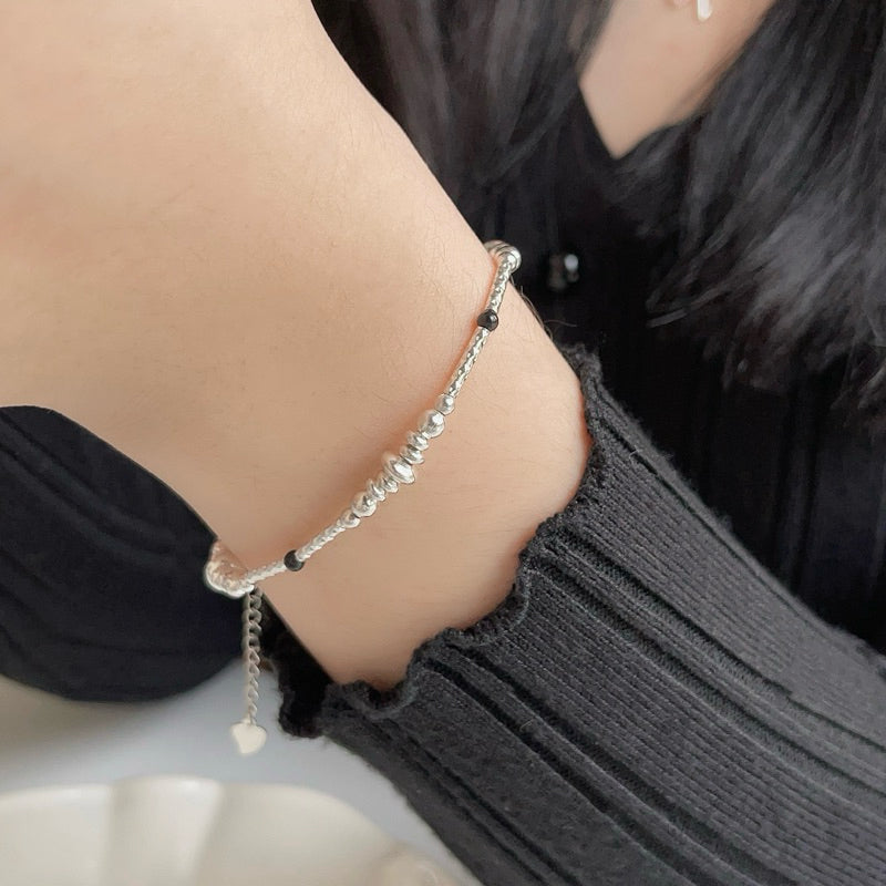 Anjo Simple Geomatric Black Beads Bracelets