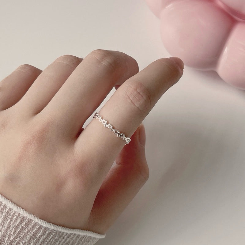 Amy Row of Heart Shaped Ring