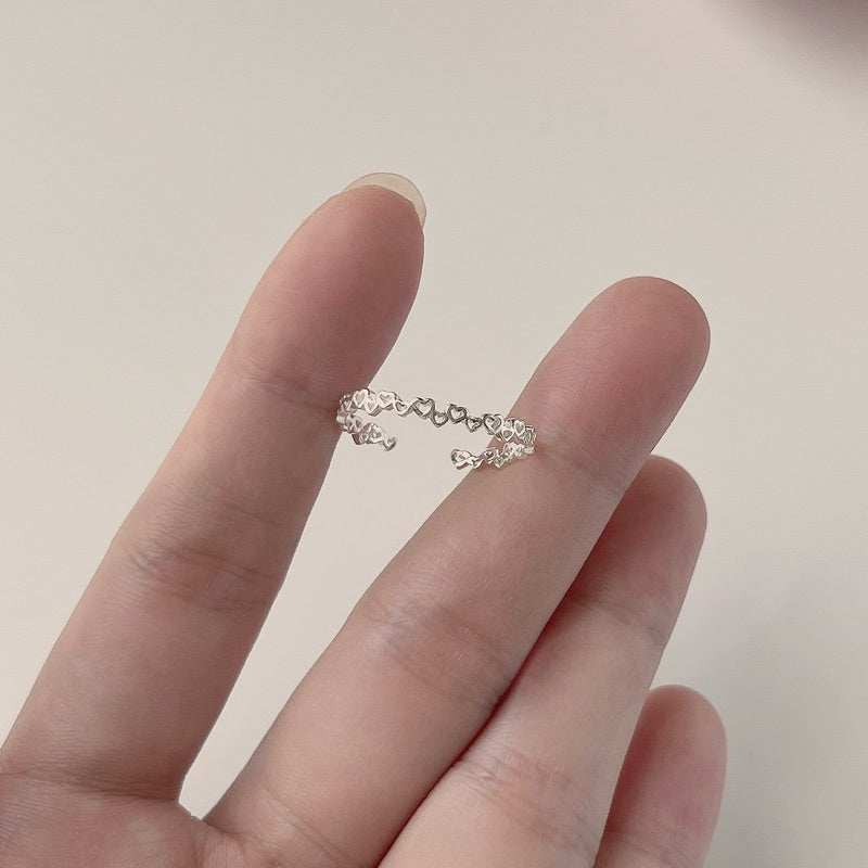 Amy Row of Heart Shaped Ring