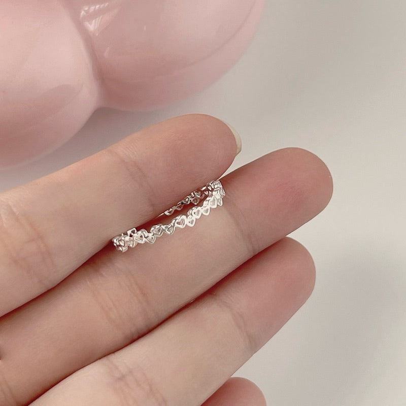 Amy Row of Heart Shaped Ring