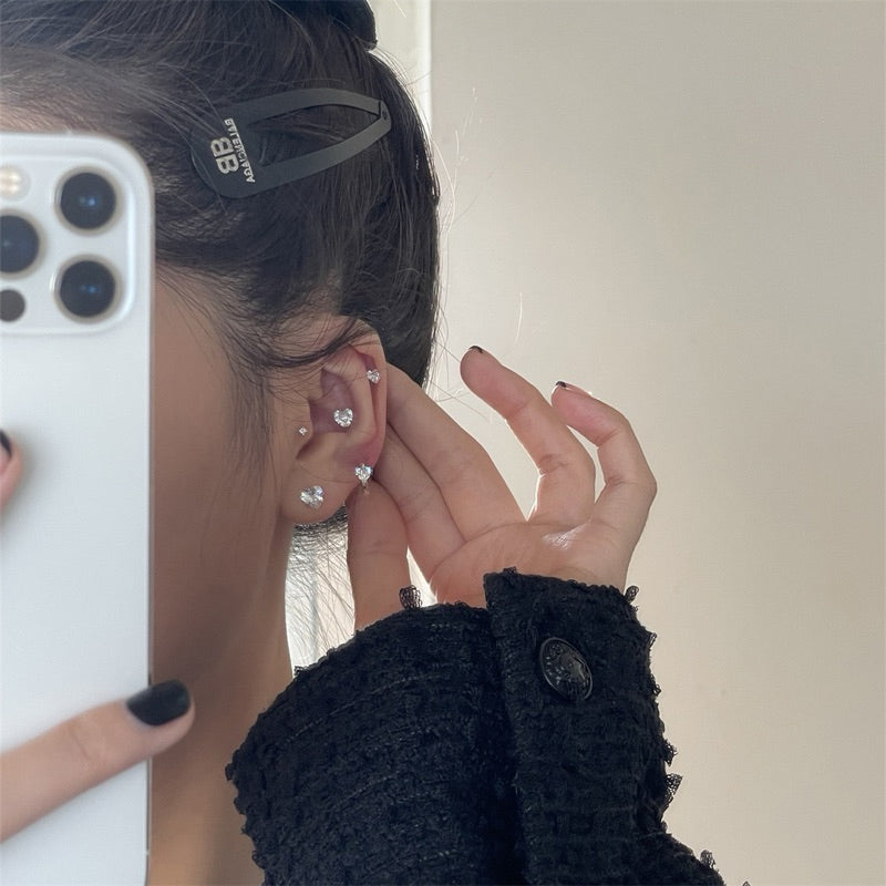Erica Mini White Zirconia Stud Earrings