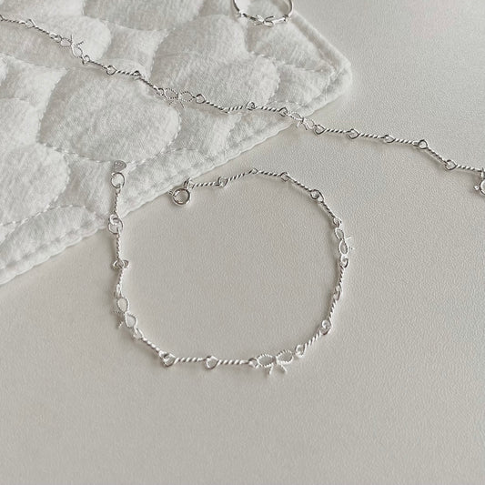 Tracey Ribbon Knot Link Chain Bracelet