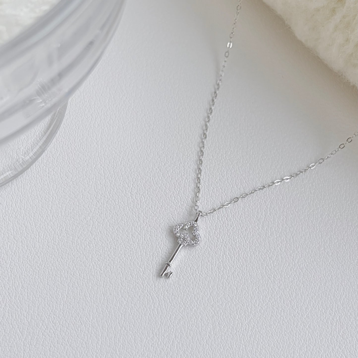 Giselle Clover Key Pendant Necklace