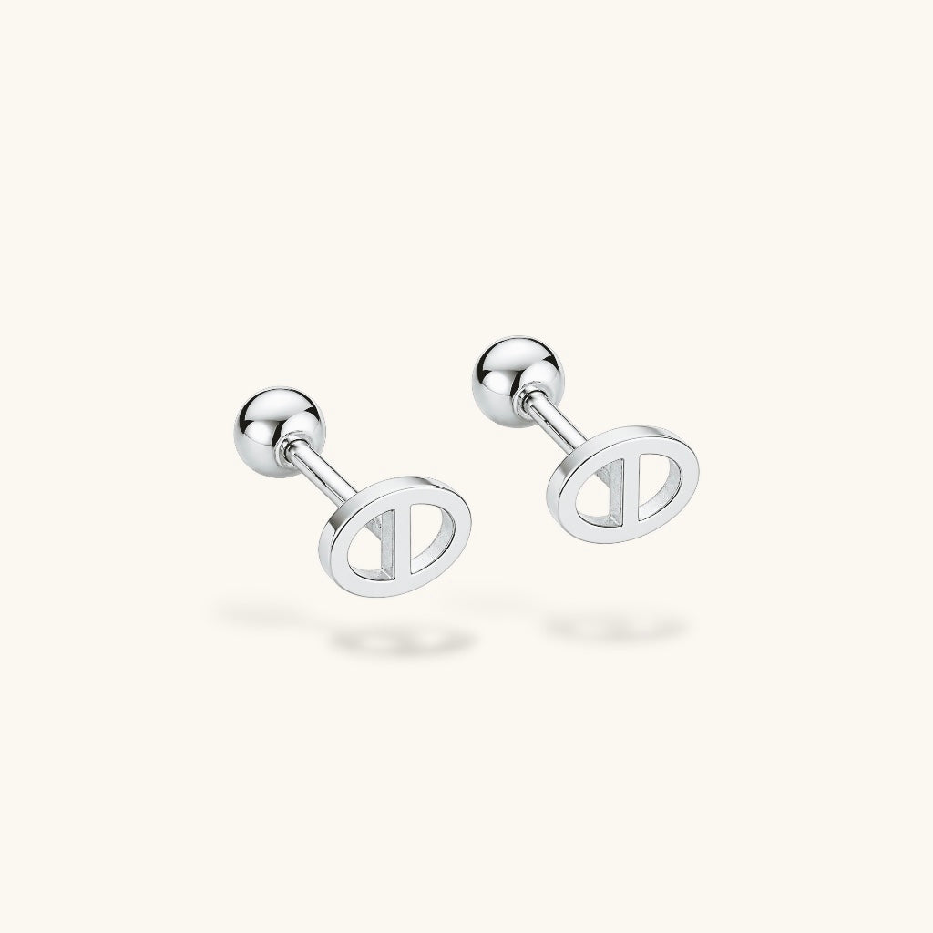 Eve Oval Micro Stud Earrings