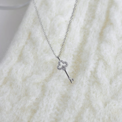 Giselle Clover Key Pendant Necklace