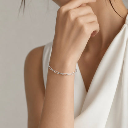 Geneva Paperclip Link Chain Bracelet