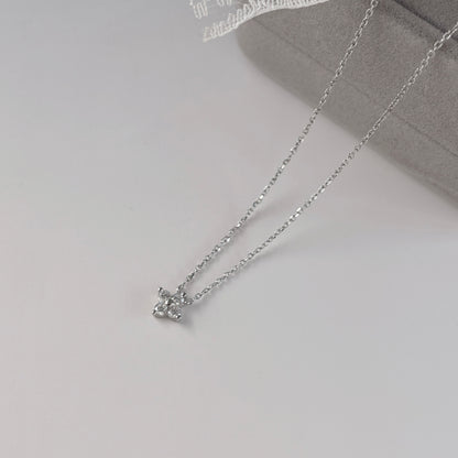 Lumi Four-Leaf Clover Necklace in Silver