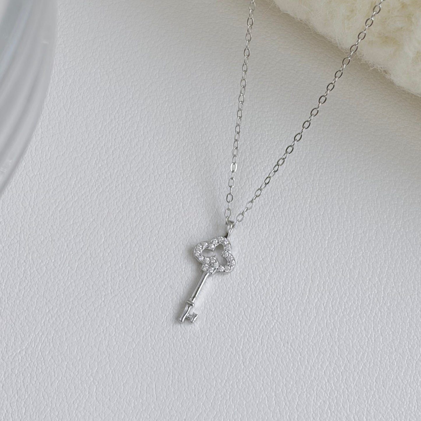 Giselle Clover Key Pendant Necklace