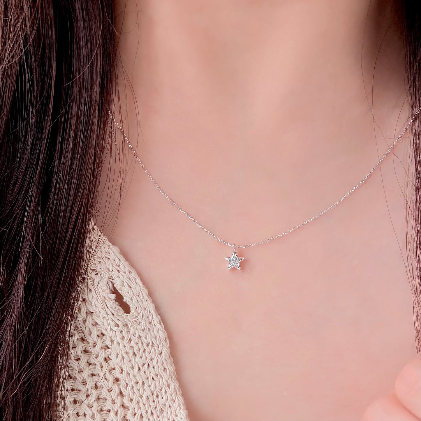Doris Sparkling Star Pendant Necklace