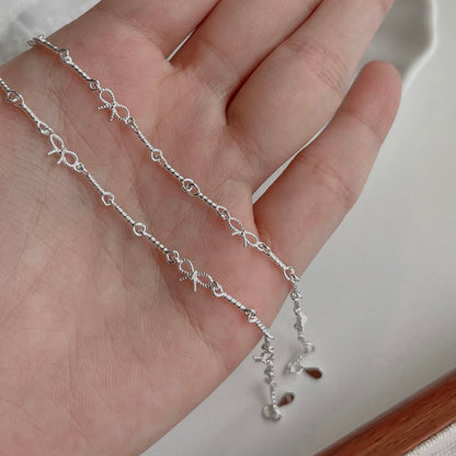 Tracey Ribbon Knot Link Chain Bracelet