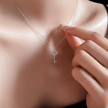 Giselle Clover Key Pendant Necklace