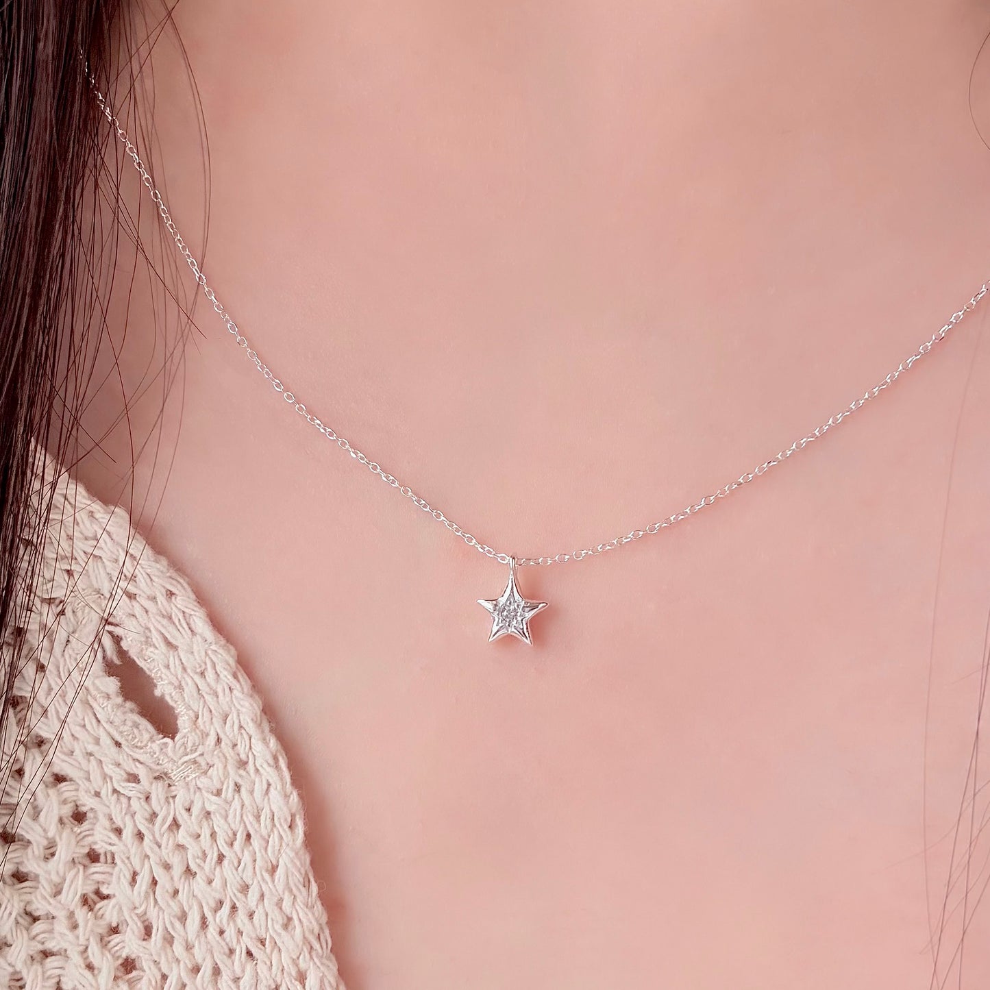 Doris Sparkling Star Pendant Necklace