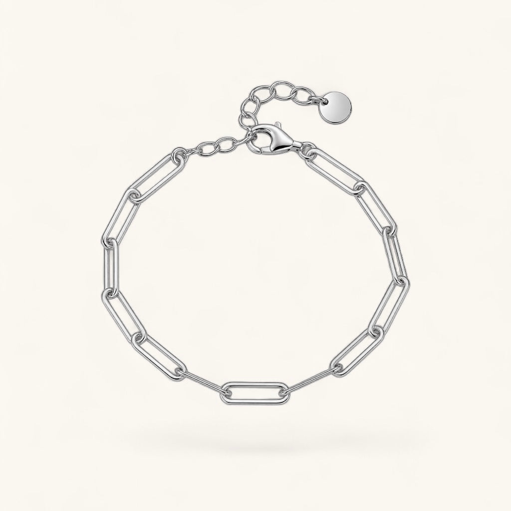 Geneva Paperclip Link Chain Bracelet