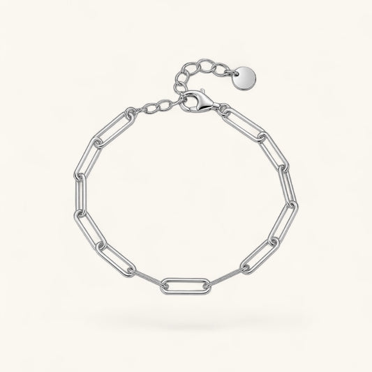 Geneva Paperclip Link Chain Bracelet