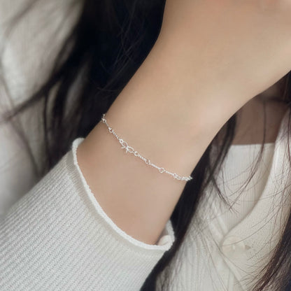 Tracey Ribbon Knot Link Chain Bracelet