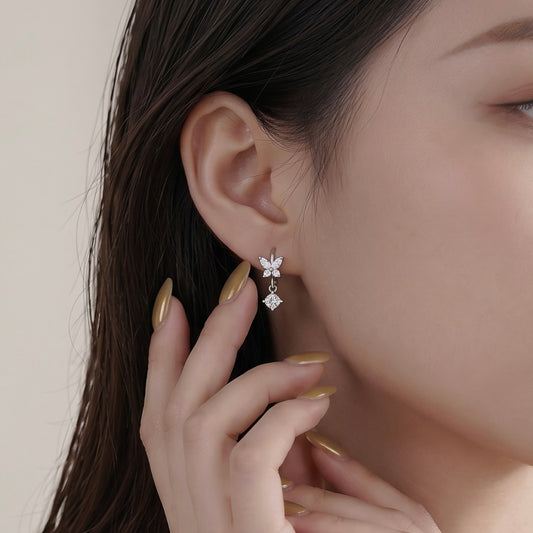 Lily Butterfly Huggie Earrings
