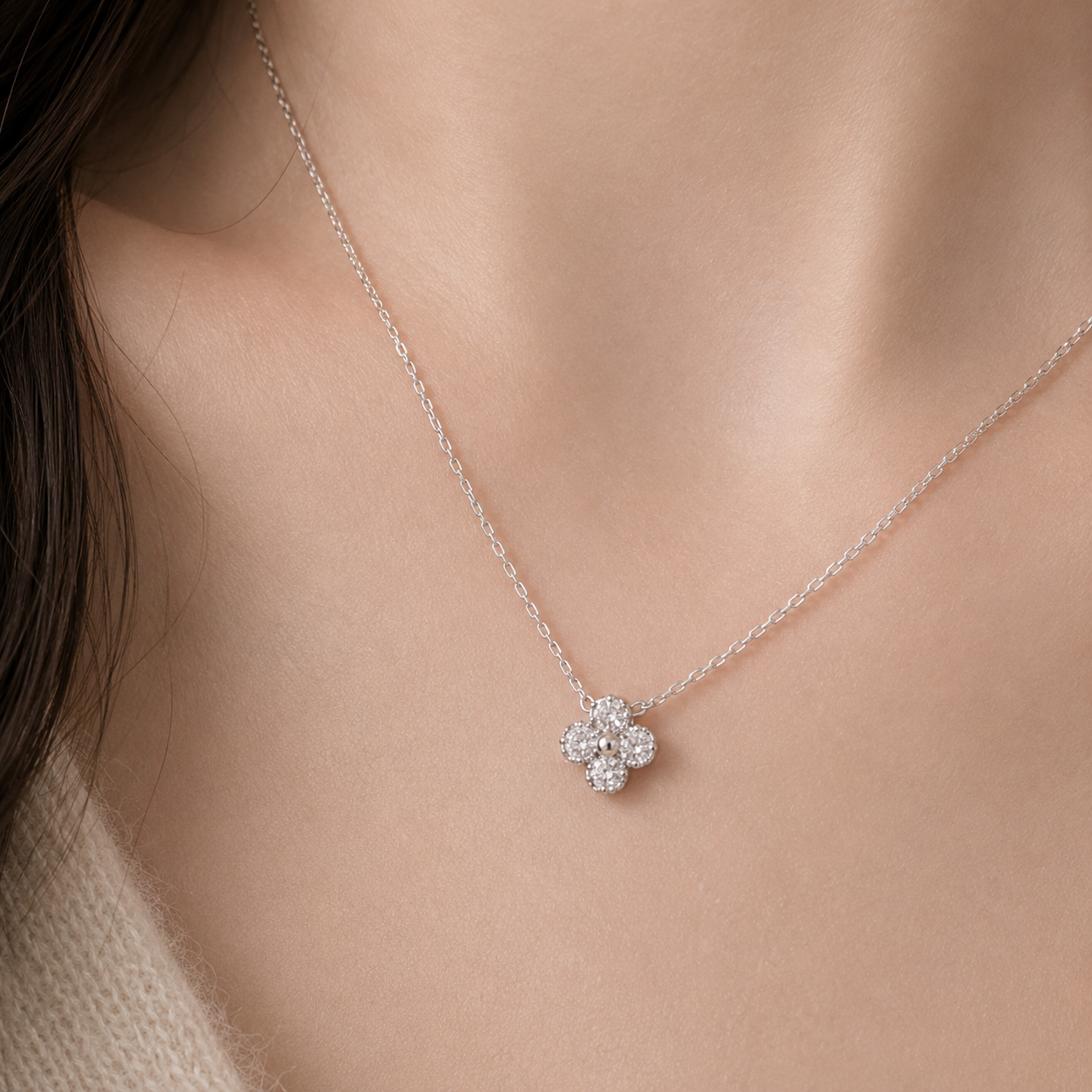 Celine Petite Clover Necklace