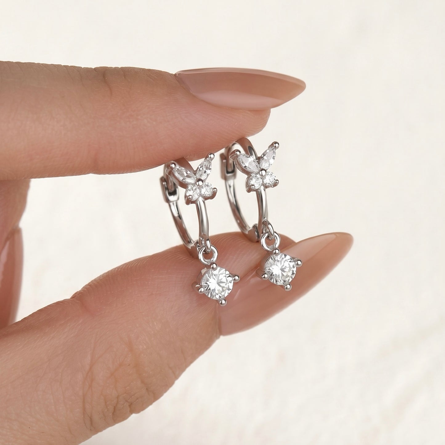 Lily Butterfly Huggie Earrings