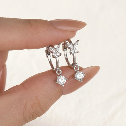 Lily Butterfly Huggie Earrings