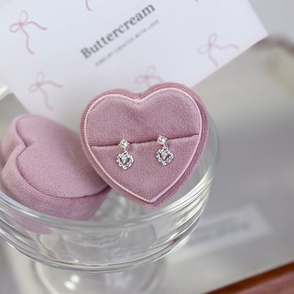 Evonne Intertwined Heart Pearl Stud Earrings