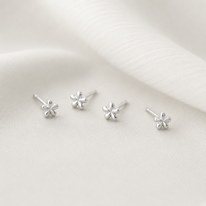 Ivy Mini Flower Stud Earrings