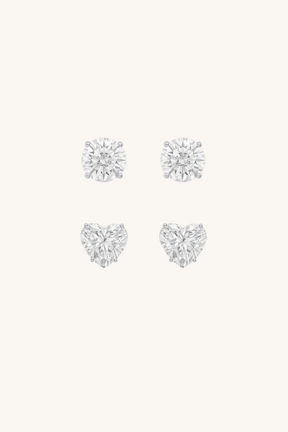Erica Mini White Zirconia Stud Earrings