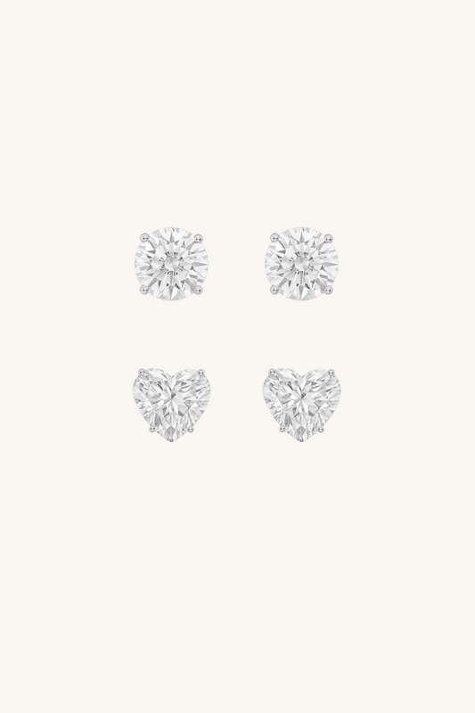 Erica Mini White Zirconia Stud Earrings