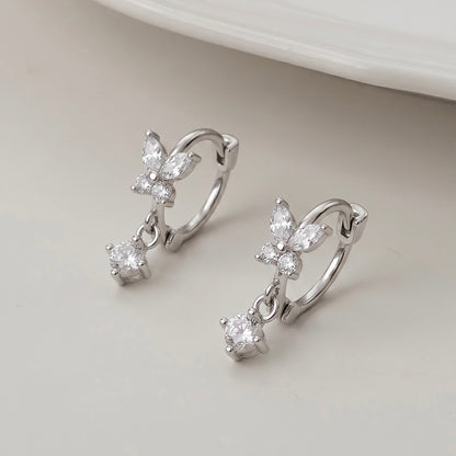 Lily Butterfly Huggie Earrings