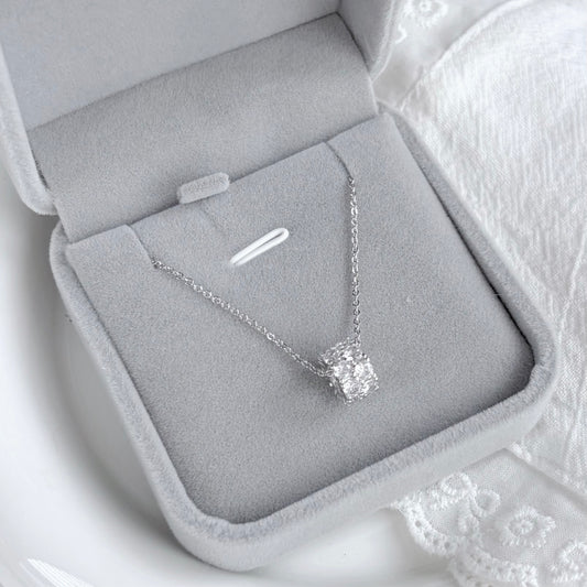 Scarlett Cubic Zirconia Barrel Chain Necklace