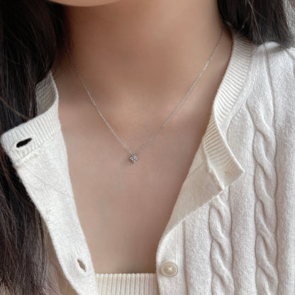 Lumi Four-Leaf Clover Necklace in Silver