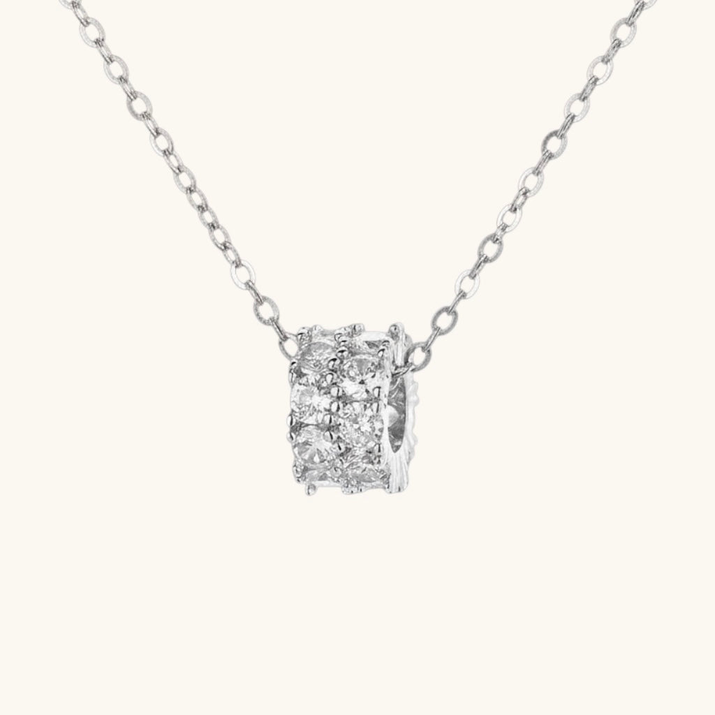 Scarlett Cubic Zirconia Barrel Chain Necklace