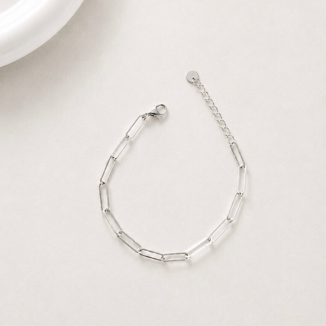 Geneva Paperclip Link Chain Bracelet