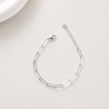 Geneva Paperclip Link Chain Bracelet