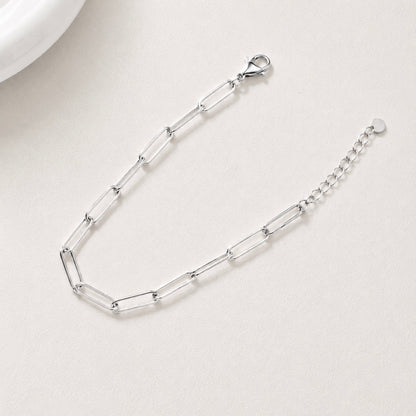 Geneva Paperclip Link Chain Bracelet
