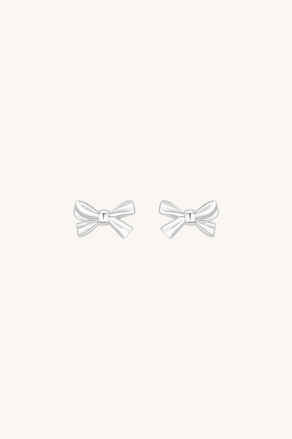 Tiffy Ribbon Bow Stud Earrings