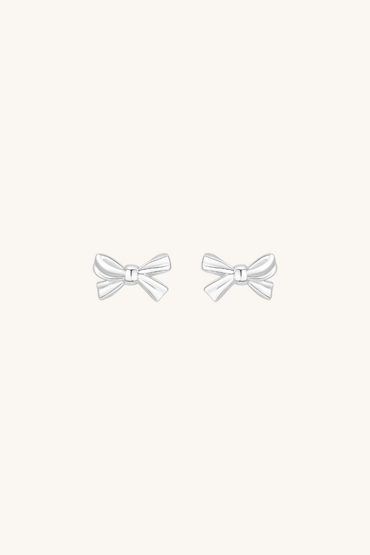 Tiffy Ribbon Bow Stud Earrings