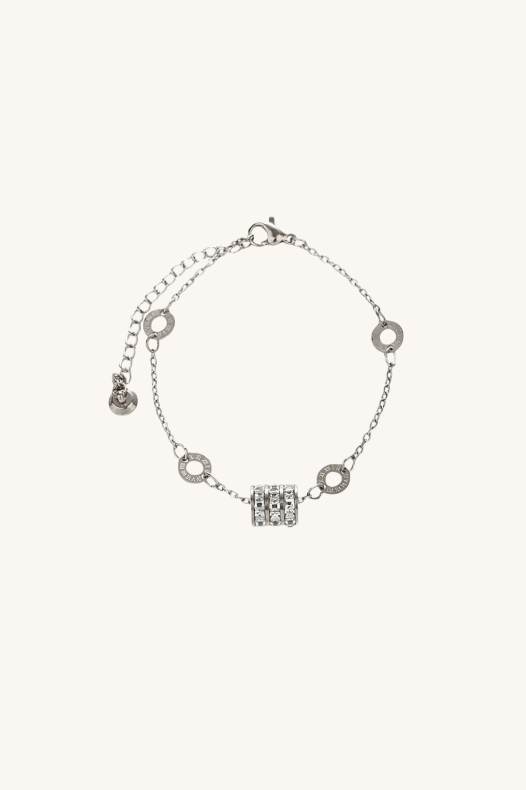 Julie Cubic Zirconia Barrel Bracelet (Rose Gold / Silver / Gold)
