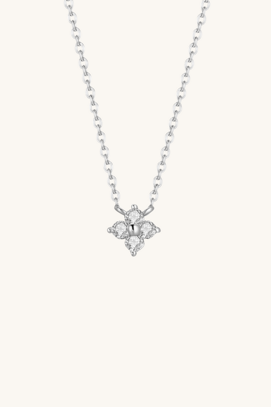 Lumi Four-Leaf Clover Necklace in Silver