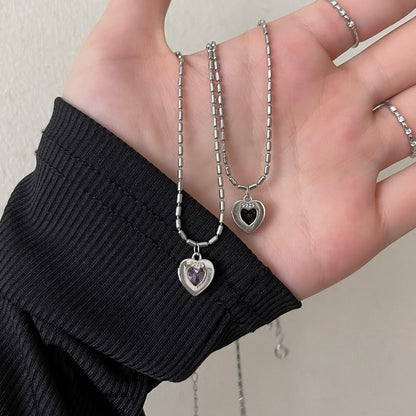 Lucy Heart Stone Necklace