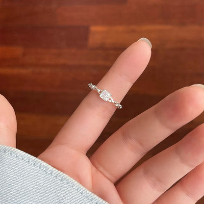 Alfie White Cube Rhinestone Adjustable Ring