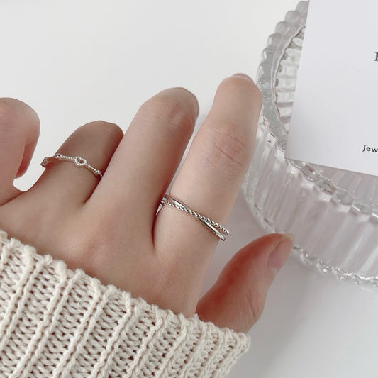 BUTTERCREAM Olivia S925 Silver Simple Entwined Ring